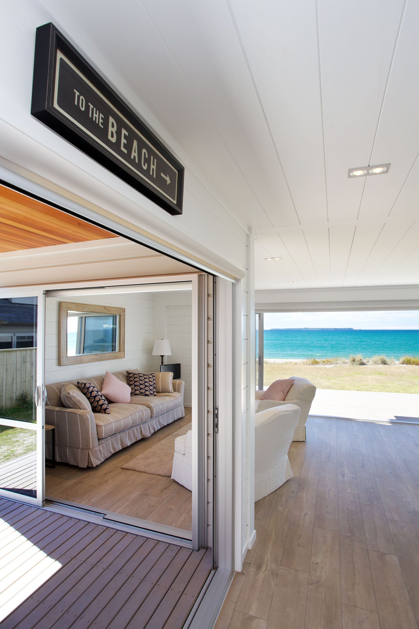 White painted Lockwood Beach House