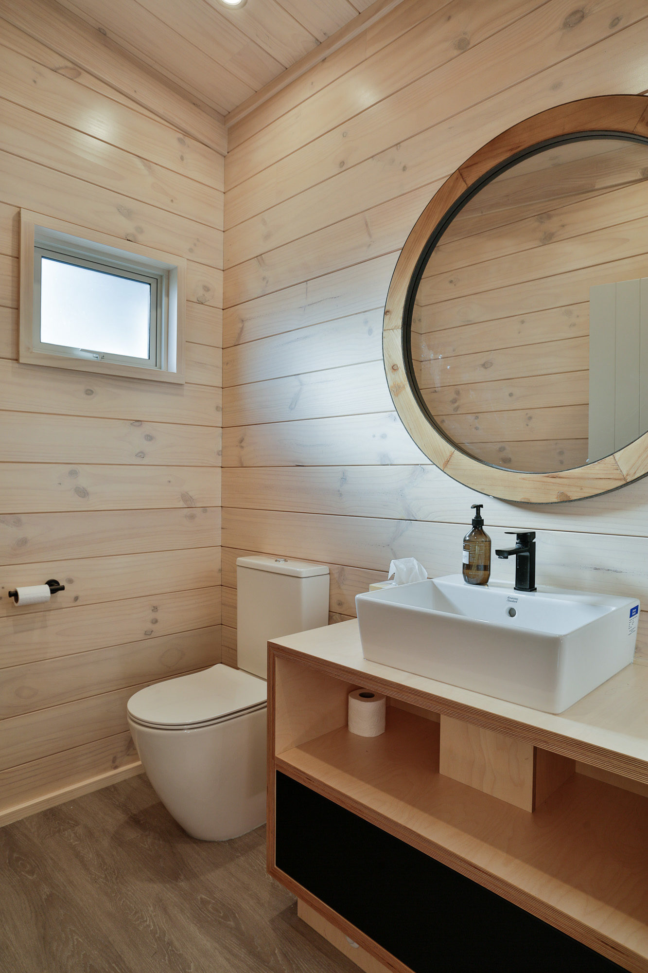Lockwood home in the Coromandel handmade vanity with basin on top