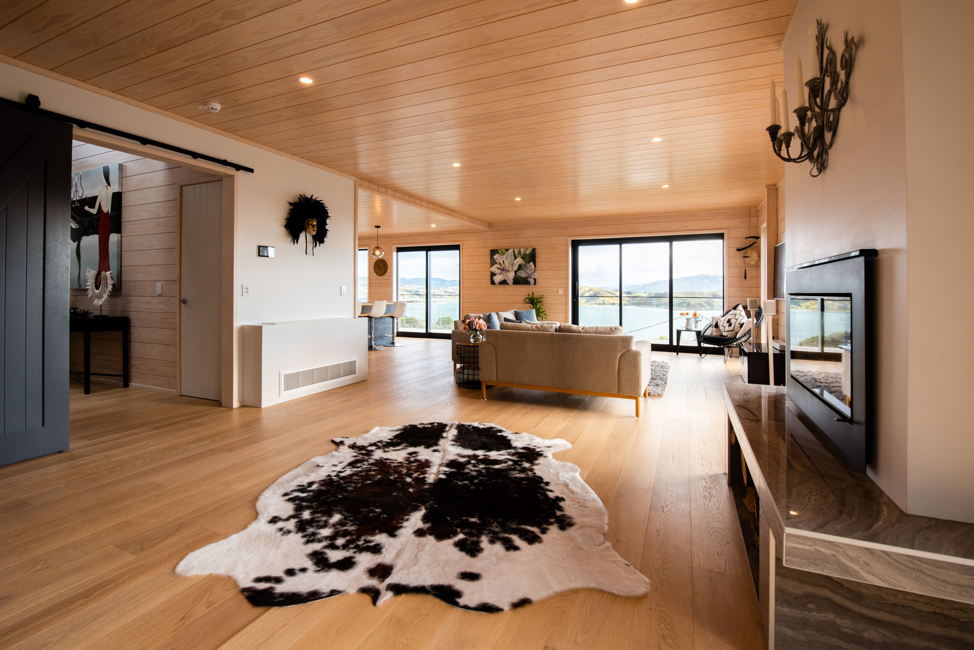 Knot free pine open plan space