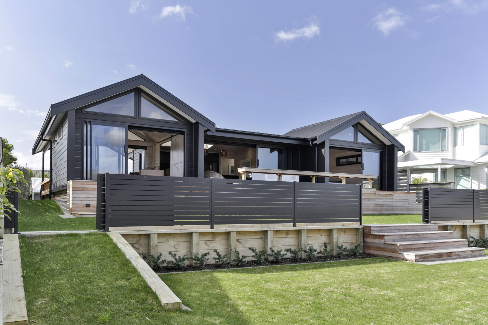 Lockwood home with a gable end